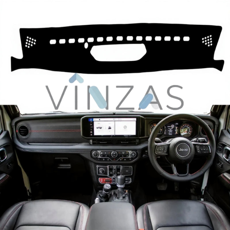 Premium Car Dashboard Mat For Jeep Wrangler 2017 To 2025