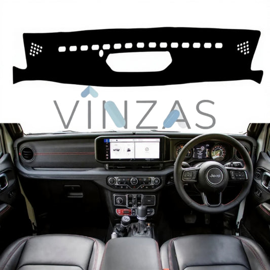 Premium Car Dashboard Mat For Jeep Wrangler 2017 To 2025